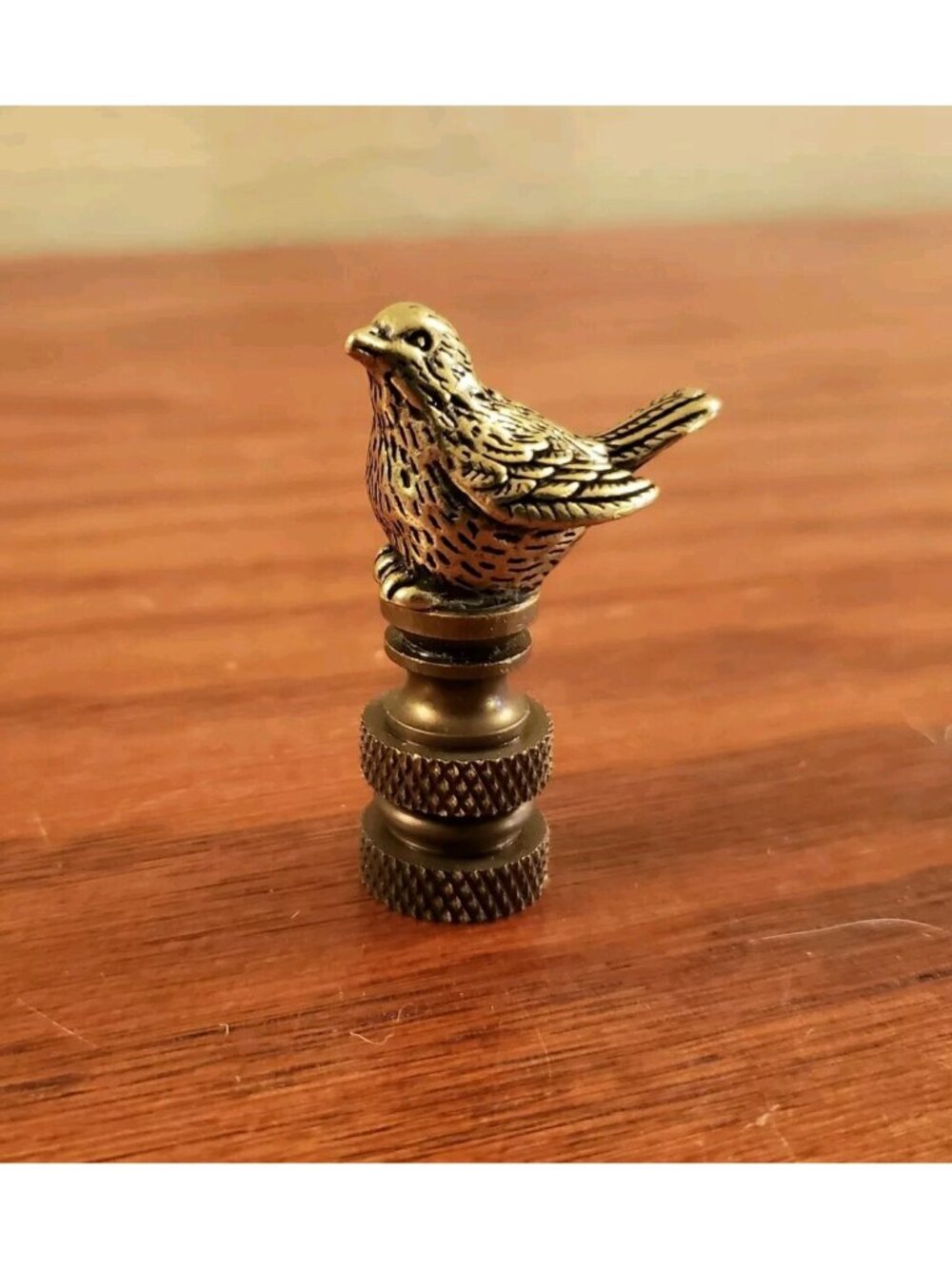Bird Lamp Finial Shade Topper Brass Retro Bird Lover Farmhouse 1.75 Inch Small